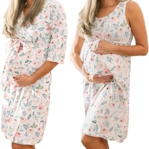 Baby Be Mine - 3 in 1 Maternity Labor Delivery & Nursing Gown & Robe! L/XL 📸